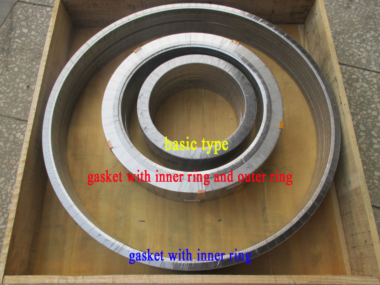 Gasket metallum spirali figura laedunt: A, B, C, D, E, F